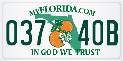 FL license plate 0374OB
