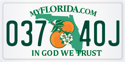 FL license plate 0374OJ