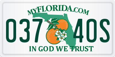 FL license plate 0374OS