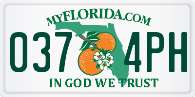 FL license plate 0374PH