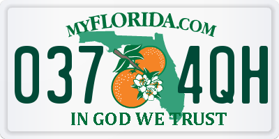 FL license plate 0374QH