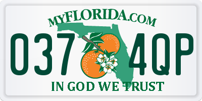 FL license plate 0374QP
