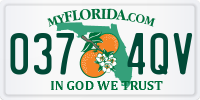 FL license plate 0374QV