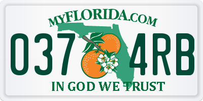 FL license plate 0374RB