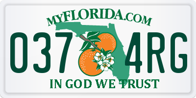 FL license plate 0374RG
