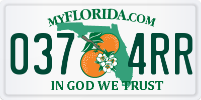 FL license plate 0374RR