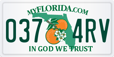 FL license plate 0374RV