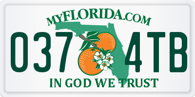 FL license plate 0374TB
