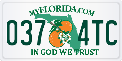 FL license plate 0374TC