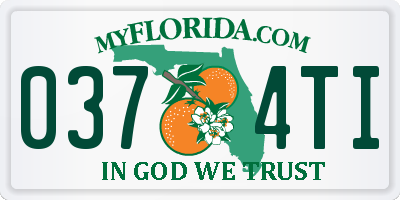 FL license plate 0374TI