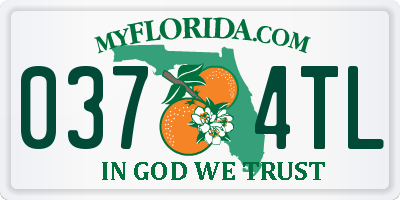 FL license plate 0374TL