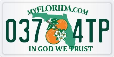 FL license plate 0374TP