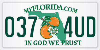 FL license plate 0374UD