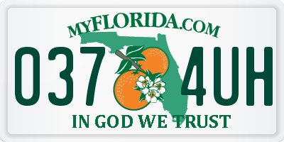 FL license plate 0374UH