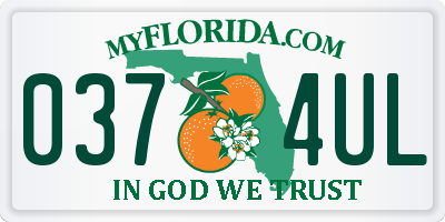 FL license plate 0374UL