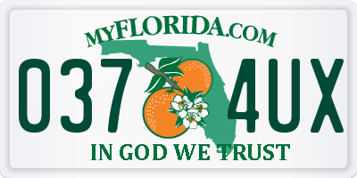 FL license plate 0374UX