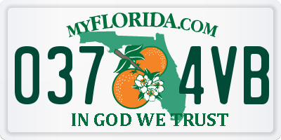 FL license plate 0374VB