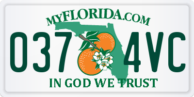 FL license plate 0374VC