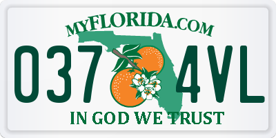 FL license plate 0374VL