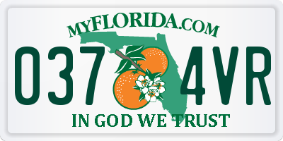 FL license plate 0374VR