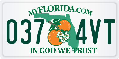 FL license plate 0374VT