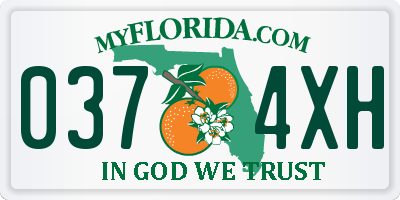 FL license plate 0374XH