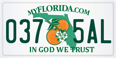 FL license plate 0375AL