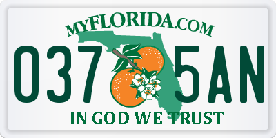 FL license plate 0375AN