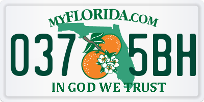 FL license plate 0375BH