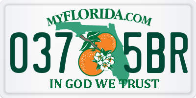 FL license plate 0375BR