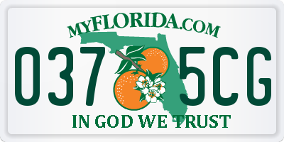 FL license plate 0375CG