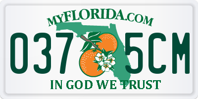 FL license plate 0375CM