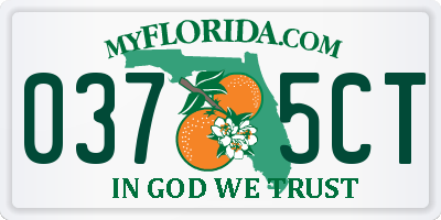 FL license plate 0375CT