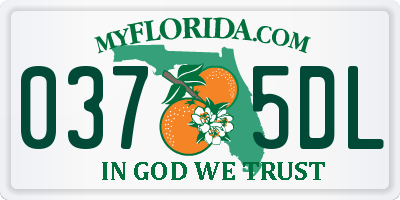 FL license plate 0375DL