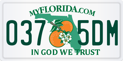 FL license plate 0375DM