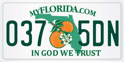 FL license plate 0375DN