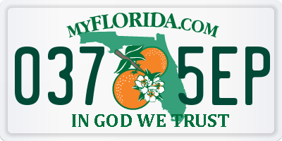 FL license plate 0375EP