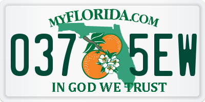 FL license plate 0375EW