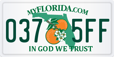 FL license plate 0375FF