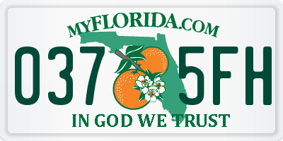FL license plate 0375FH