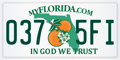 FL license plate 0375FI