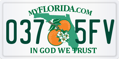 FL license plate 0375FV