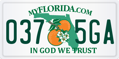 FL license plate 0375GA