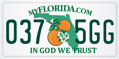 FL license plate 0375GG