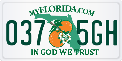 FL license plate 0375GH