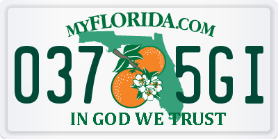 FL license plate 0375GI