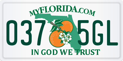 FL license plate 0375GL