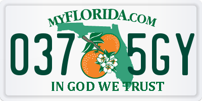 FL license plate 0375GY