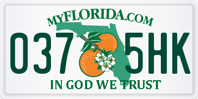 FL license plate 0375HK