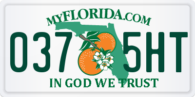 FL license plate 0375HT